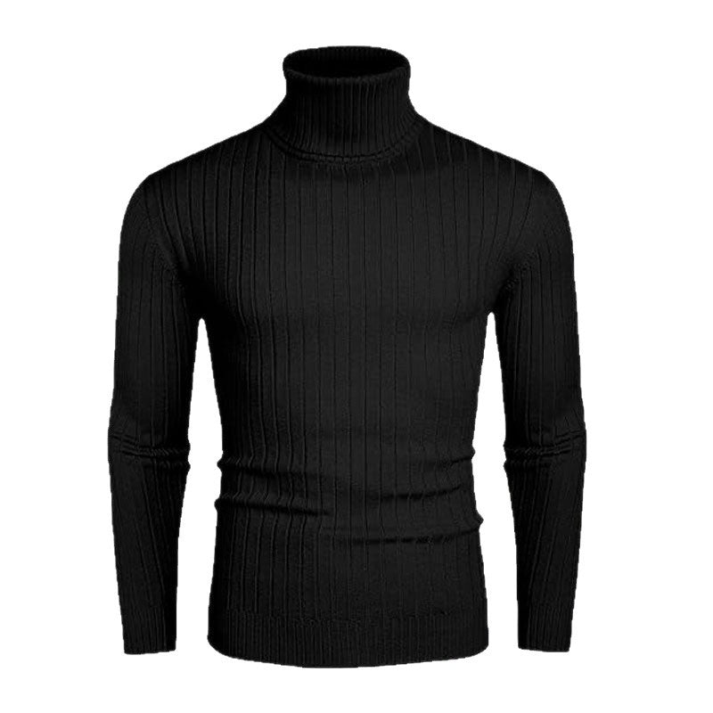 Herren Hochwertiger Rollkragenpullover mit feiner Rippenstruktur Drune