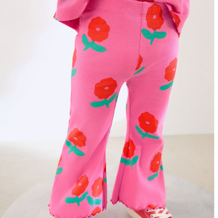 Mädchen Schlagleggings mit fröhlichem Blumenmuster Drune