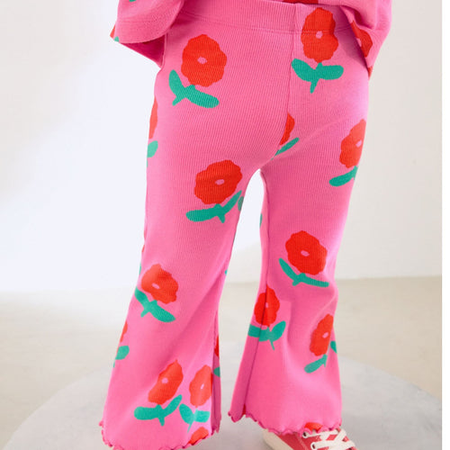 Mädchen Schlagleggings mit fröhlichem Blumenmuster Drune
