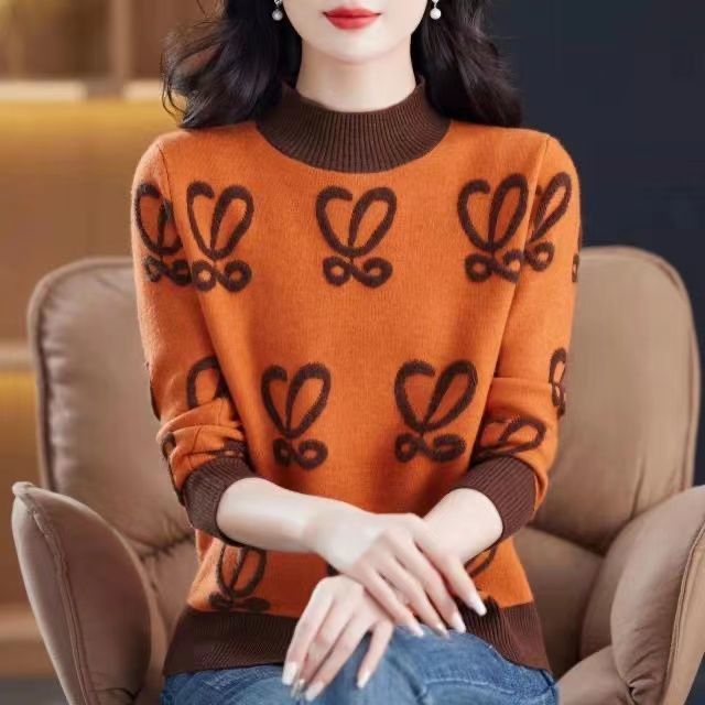 Damen Sweatshirt mit kontrastierenden Motiven und Rundhalsausschnitt Drune