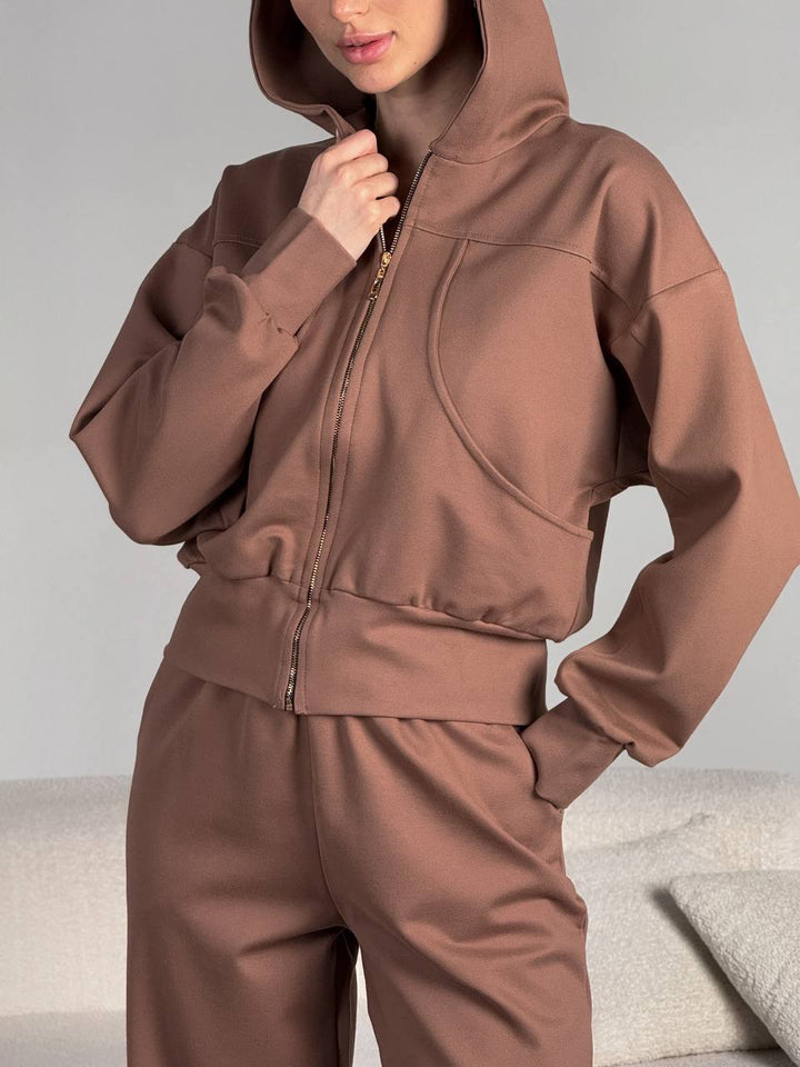 Damen Casual-Fleece-Jacke mit durchgehendem Reißverschluss Drune