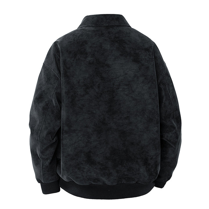 Herren elegante Wildlederjacke mit strukturiertem Schnitt Drune