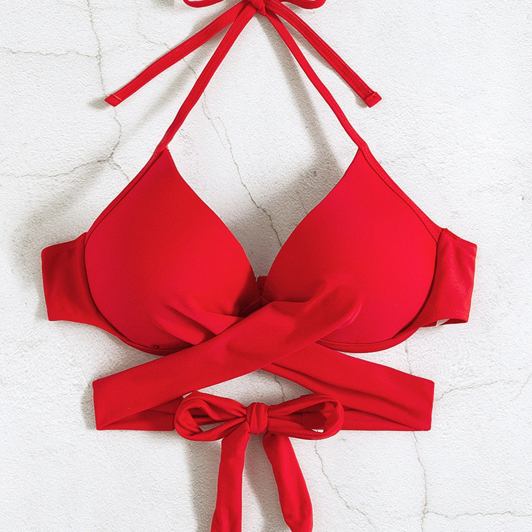 Damen Bikini-Oberteil mit verspieltem Knoten und elegantem Design Drune