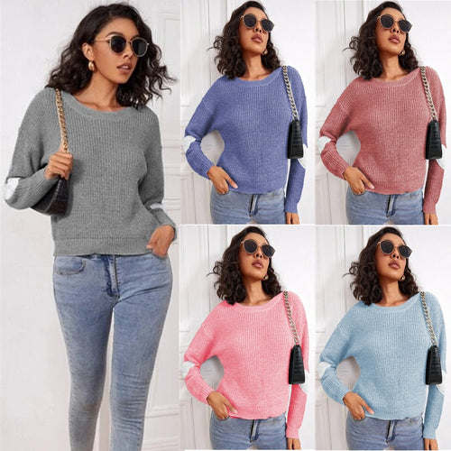 Damen Grobstrickpullover mit modischem Farbblock-Design und lässiger Passform Drune