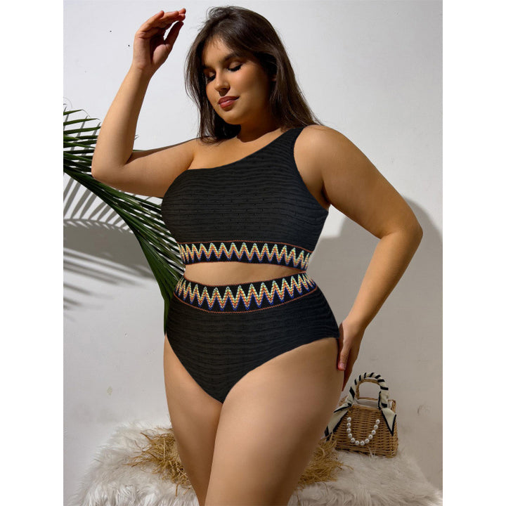 Damen Einseitiger Bikini mit hohem Beinausschnitt und modischem Wickeldetail Drune