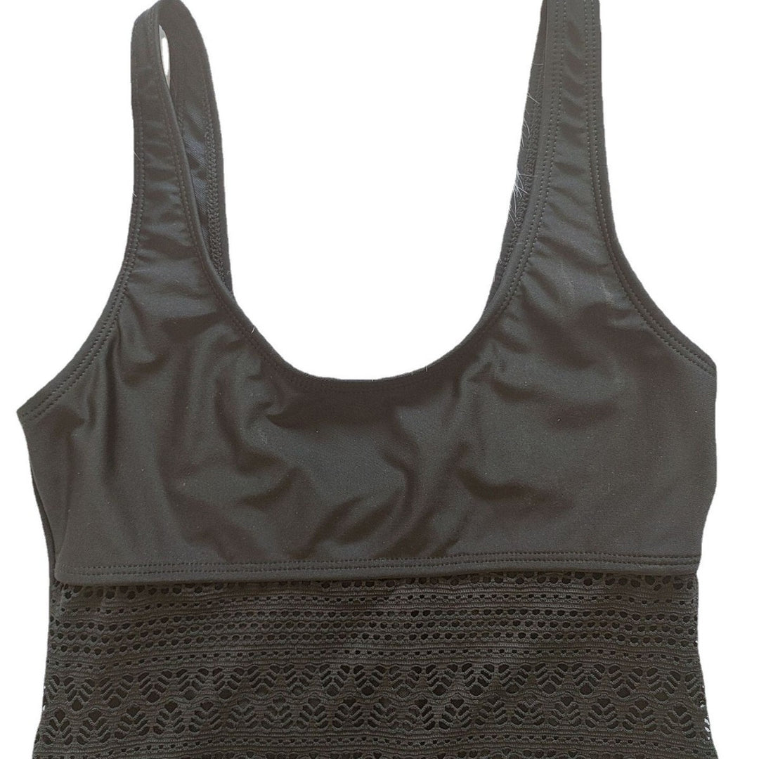 Damen Eleganter Einteiler-Badeanzug mit Spitzenakzenten Drune