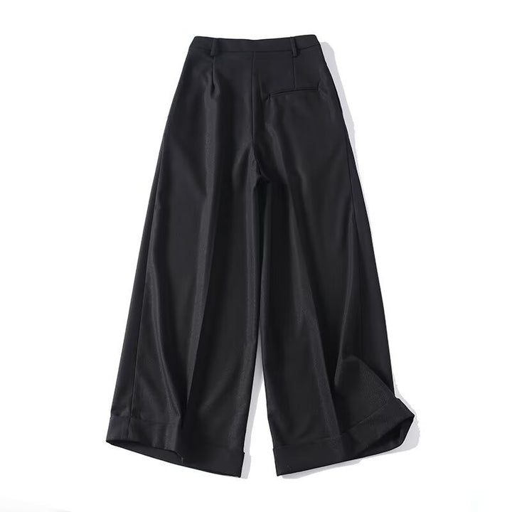 Damen Weite Palazzo-Hose mit eleganter Schnittführung und feiner Textur Drune
