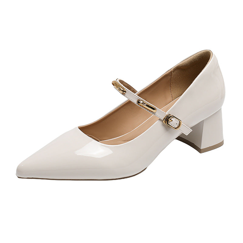Damen Pumps mit elegantem Riemchen und komfortablem Blockabsatz Drune