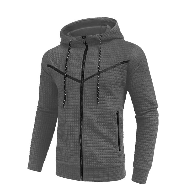 Herren stylische Jacke mit strukturiertem Design und praktischem Reißverschluss Drune