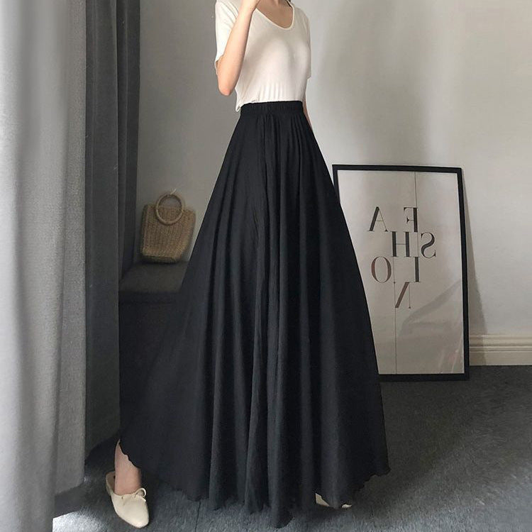 Damen Maxi-Rock mit elastischem Bund und weichem Stoff Drune