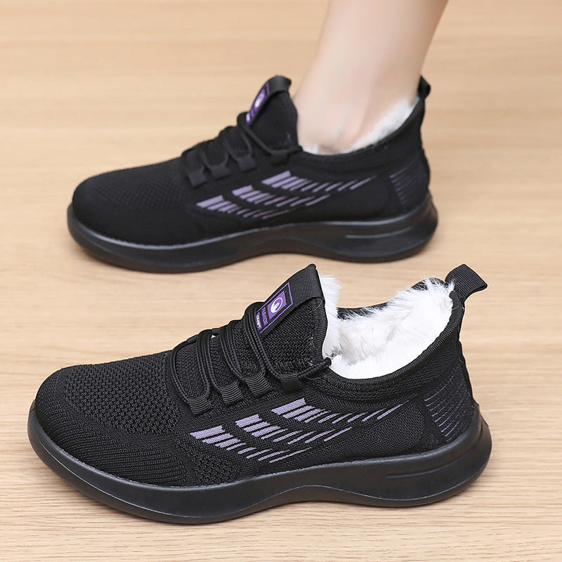 Damen Sportliche und warme Sneakers mit kuscheligem Innenfutter Drune