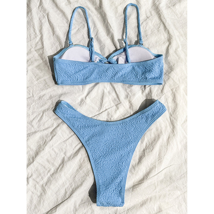 Damen Bandeau-Bikini mit strukturiertem Gewebe Drune