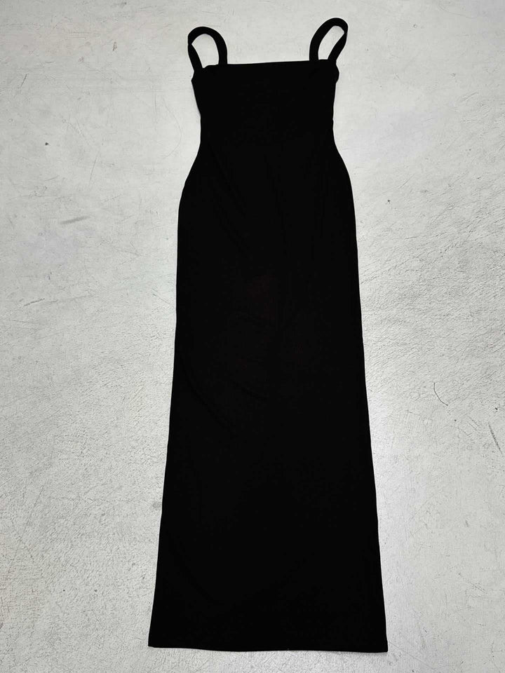 Damen Elegantes Maxikleid mit schmalem Schnitt und raffiniertem Ausschnitt Drune