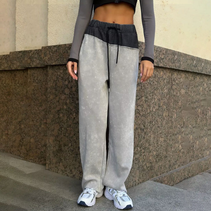 Damen Bequeme Freizeithose mit elastischem Bund und trendigem Design Drune
