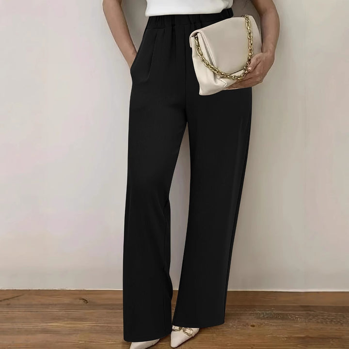 Damen Elegante weite Bundfaltenhose Drune
