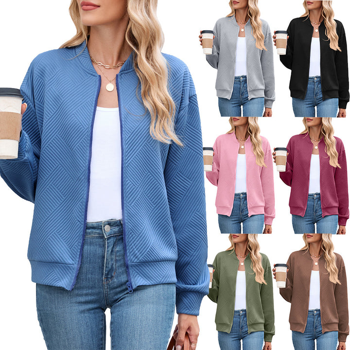 Damen lässige Strickjacke mit strukturiertem Muster und praktischen Taschen Drune