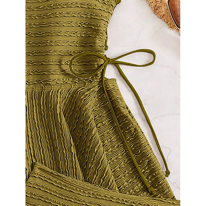 Damen Tankini-Set mit verstellbaren Trägern und elegantem Wickeldetail Drune