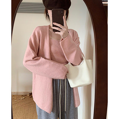 Damen lässiger Strickcardigan mit offenen Ärmeln und bequemer Passform Drune