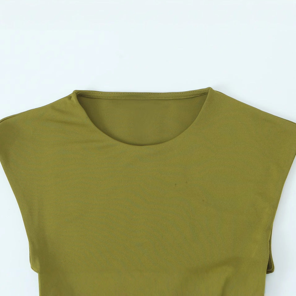 Damen Maxikleid mit elegantem Wickeldesign und raffinierten Raffungselementen Drune