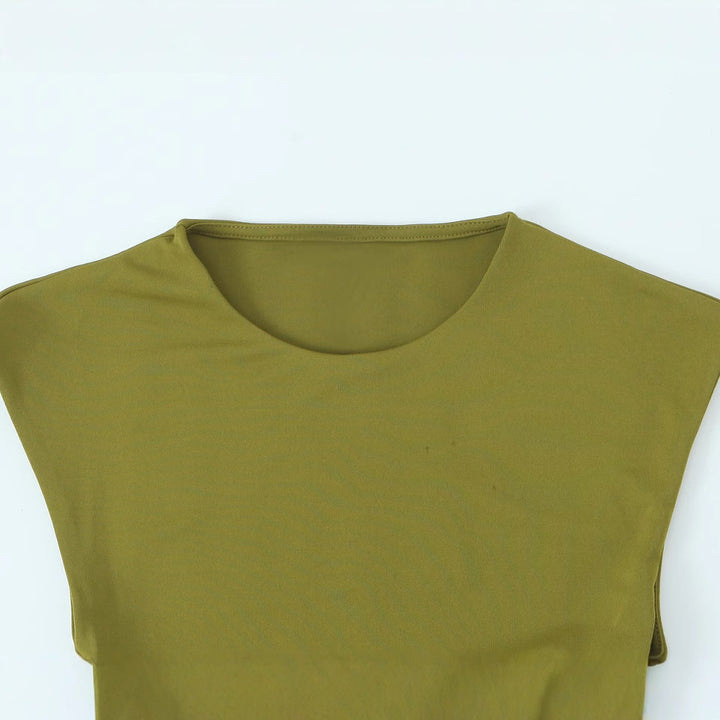 Damen Maxikleid mit elegantem Wickeldesign und raffinierten Raffungselementen Drune