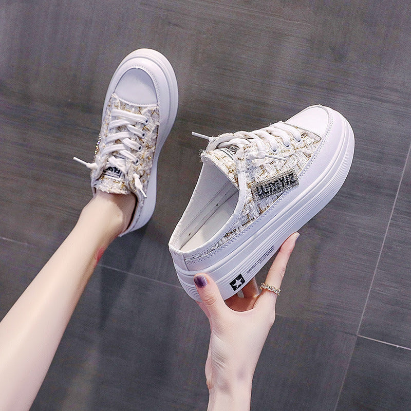 Damen Bequeme Sneaker mit modischem Schachbrettmuster Drune