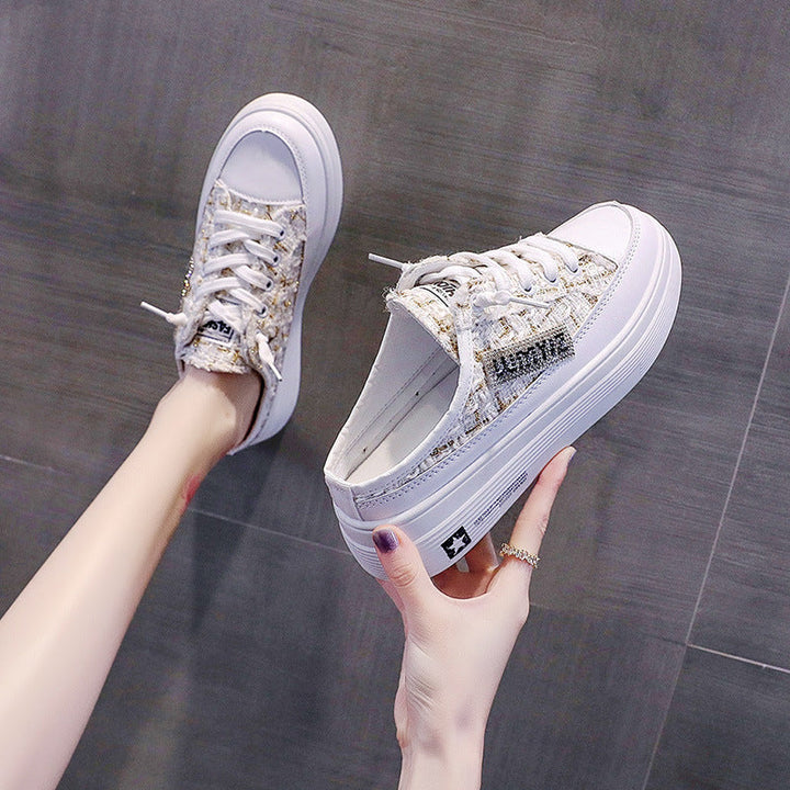 Damen Bequeme Sneaker mit modischem Schachbrettmuster Drune