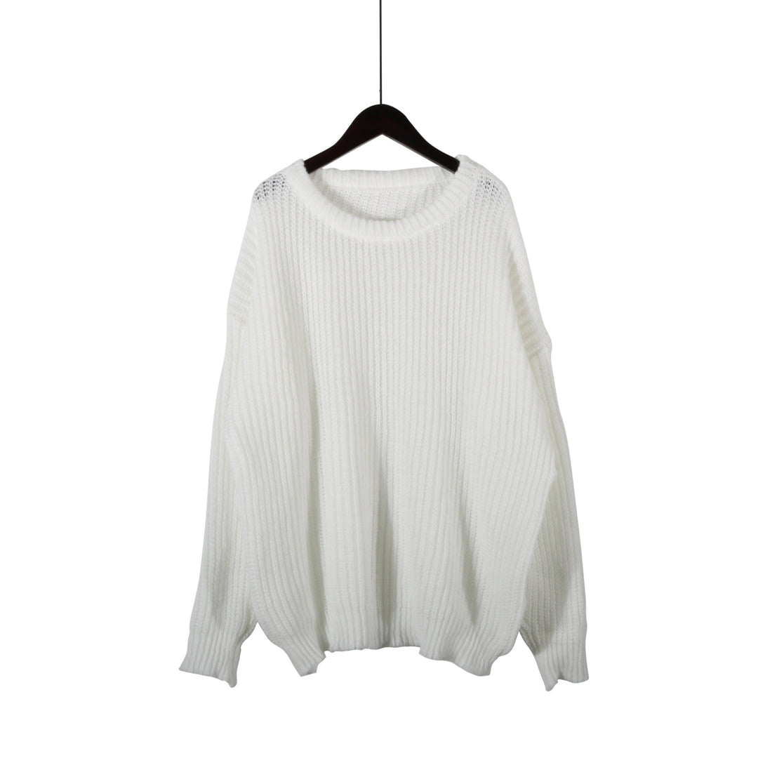 Damen Grobstrickpullover mit oversized Schnitt und lässigen Ärmeln Drune