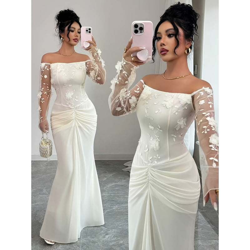 Damen Hochzeitskleid mit eleganten Stickereien Drune