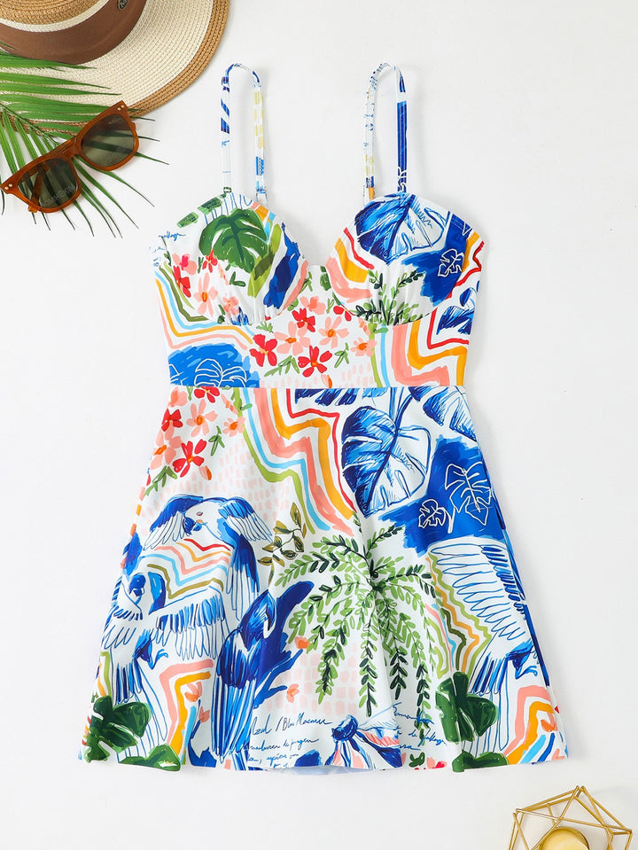 Damen Strandkleid mit floralem Design Drune