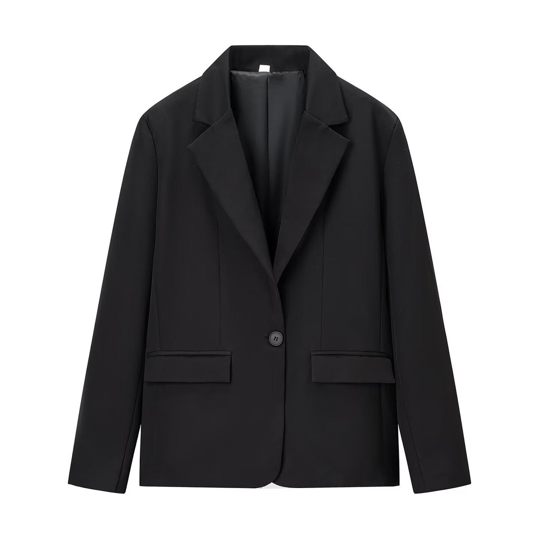 Damen elegantes Business-Set mit Blazer und weitem Hosen Drune