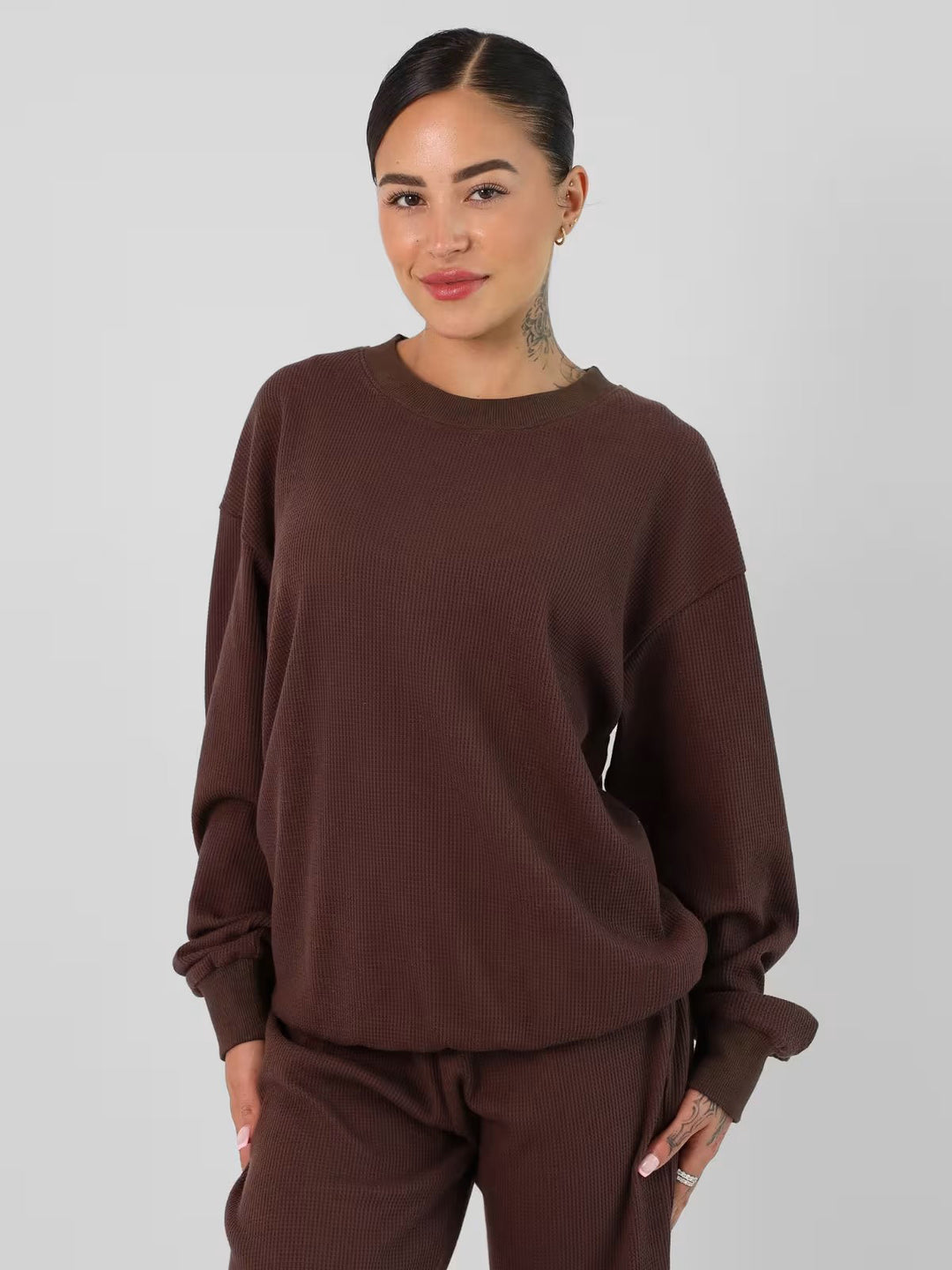 Damen lässiger und bequemer Sweatshirt-Lounge-Set Drune
