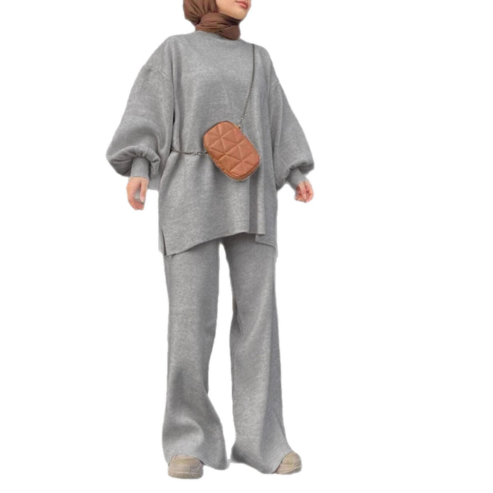Damen Kombination aus weitem Oberteil und bequemen Hosen Drune