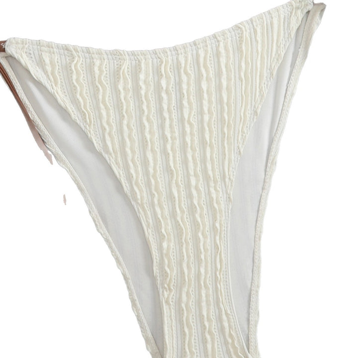 Damen Triangel-Bikini mit feiner Rippstruktur und eleganten Bindebändern Drune