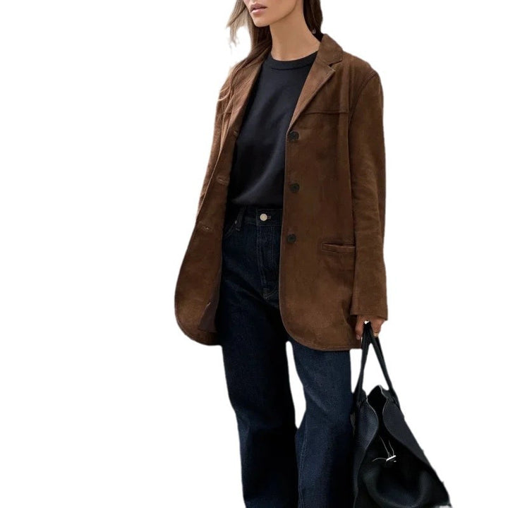 Damen Modische Wildlederjacke Drune