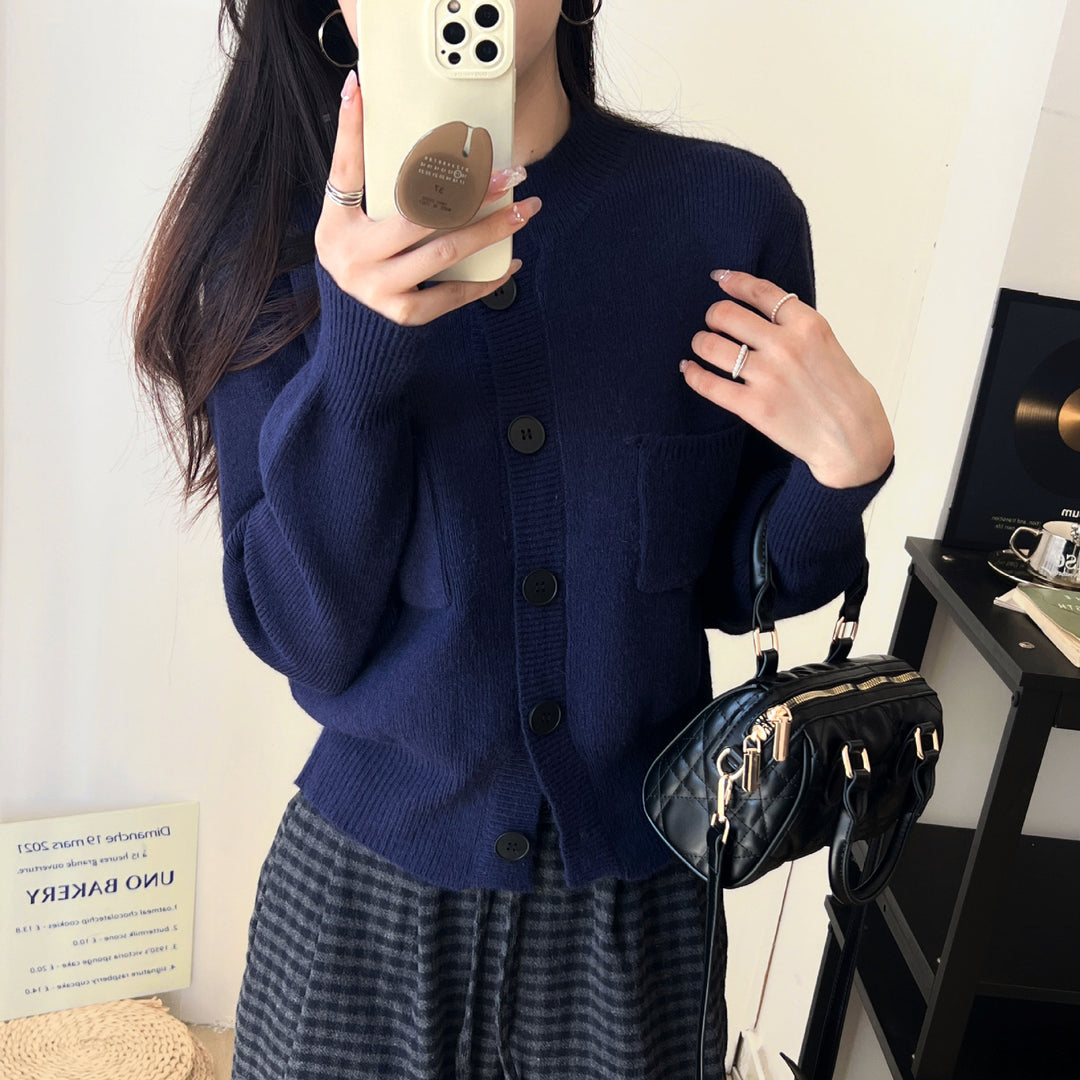 Damen Strickjacke mit Knopfdetails und praktischen Taschen Drune