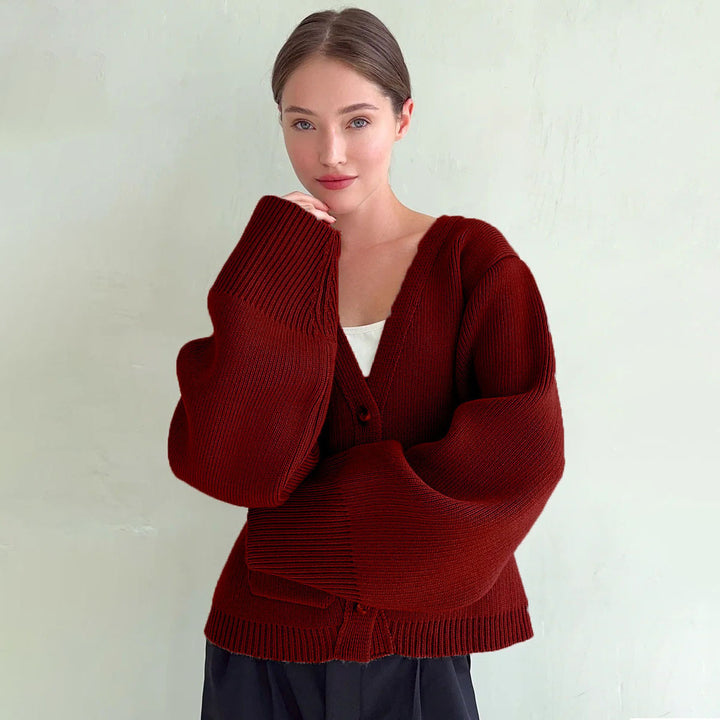 Damen Strickjacke mit weiten Ärmeln und praktischen Taschen Drune