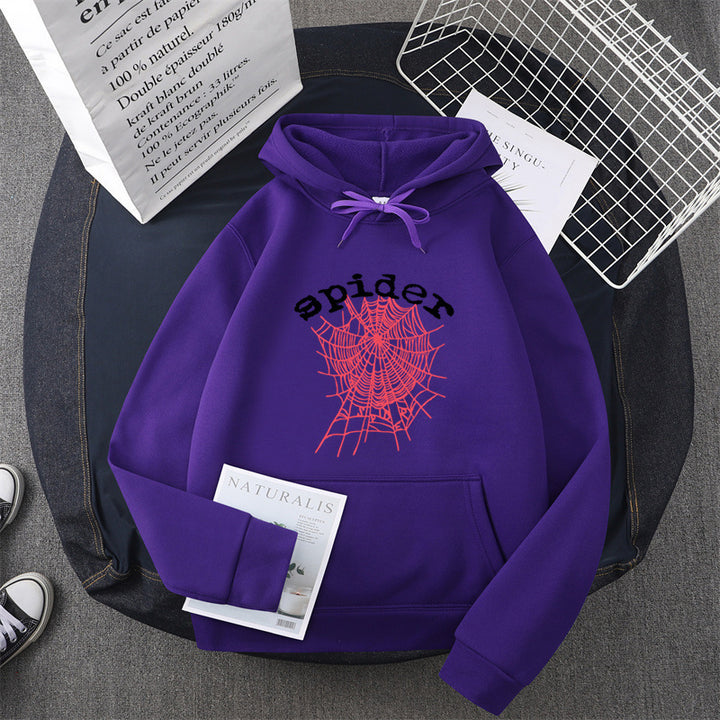 Damen Kapuzensweater mit kreativem Spinnenmotiv Drune
