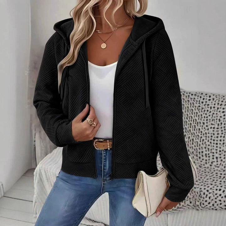 Damen Sportliche Kapuzenjacke mit strukturiertem Design und praktischen Taschen Drune