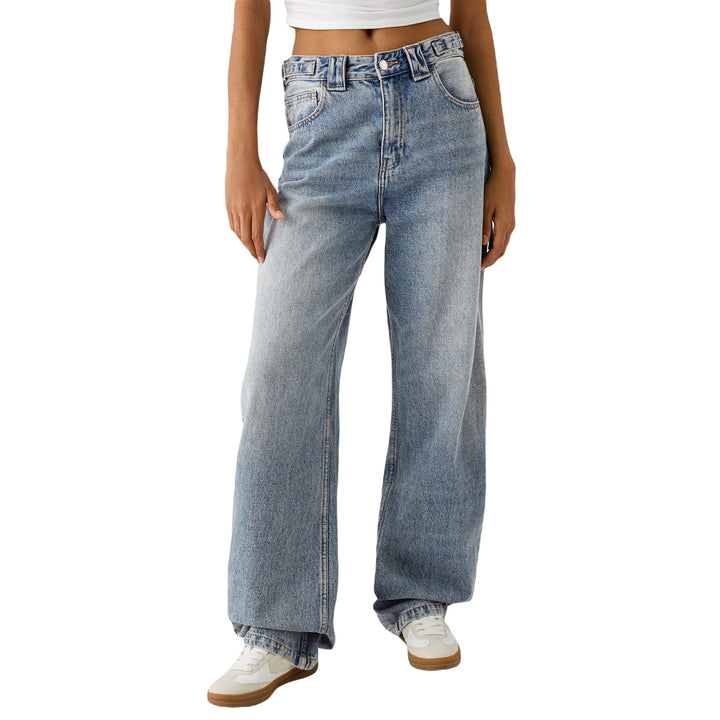 Damen weite High-Waist Jeans mit elegantem Schnitt und lässigem Design Drune