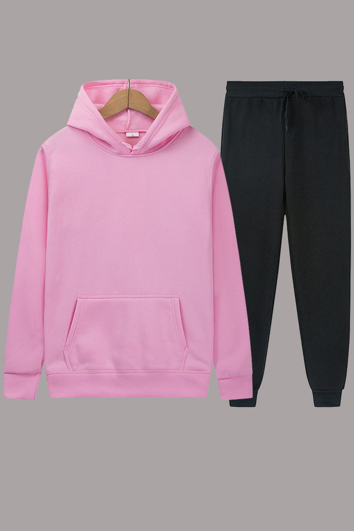 Damen sportliches Hoodie- und Jogginghosen-Set mit elastischem Bund und praktischen Taschen Drune