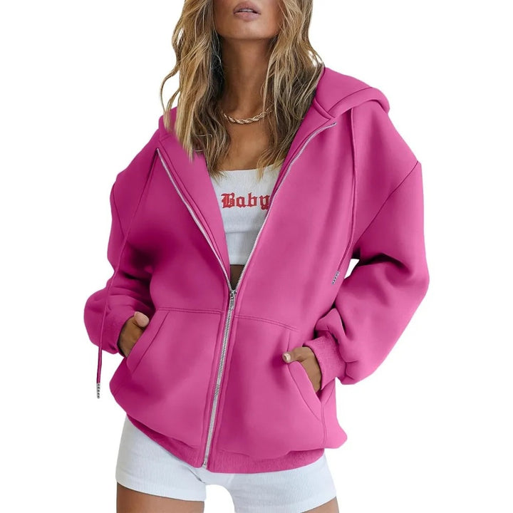 Damen Kapuzenjacke im oversized Schnitt mit praktischen Taschen Drune