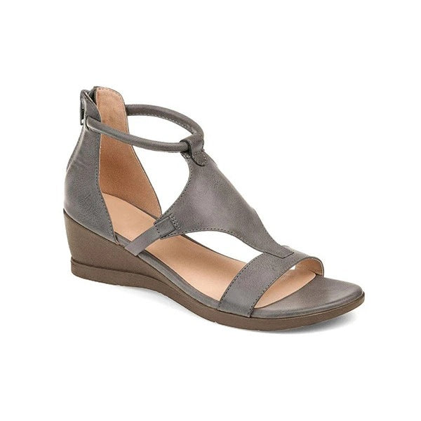 Damen Wedge-Sandaletten mit flexiblem Riemendesign und anatomischer Fußbettung Drune