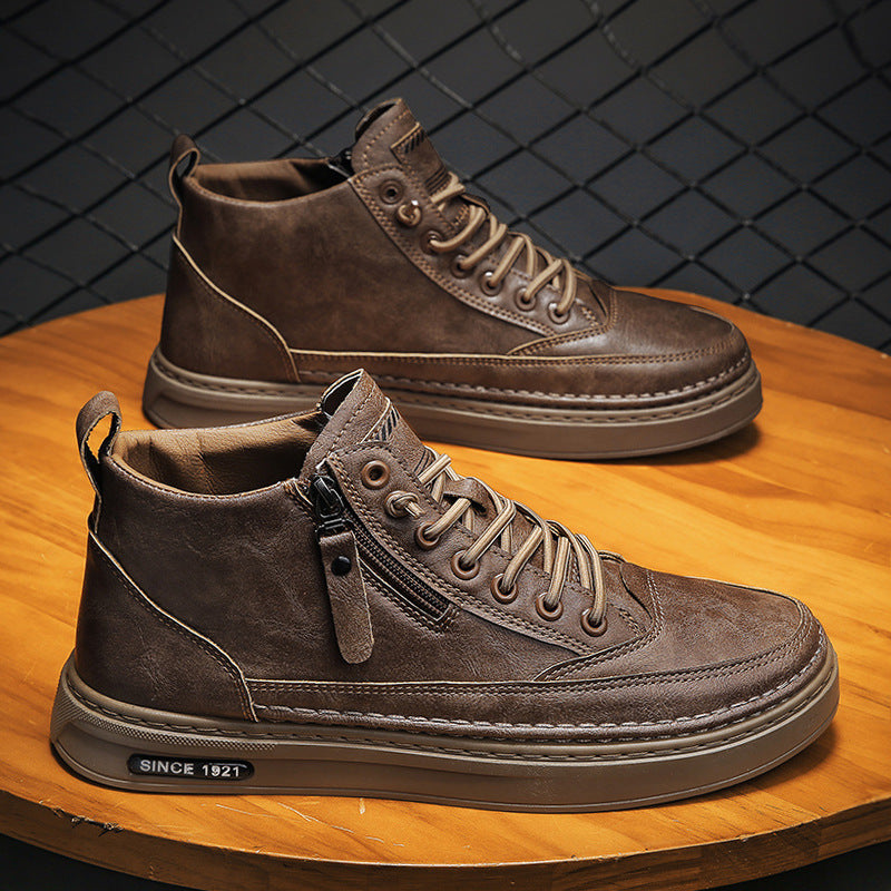 Damen Hohe Sneaker mit robustem Obermaterial und praktischem Reißverschluss Drune