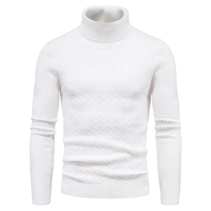 Herren Rollkragenpulli mit strukturiertem Zopfmuster Drune