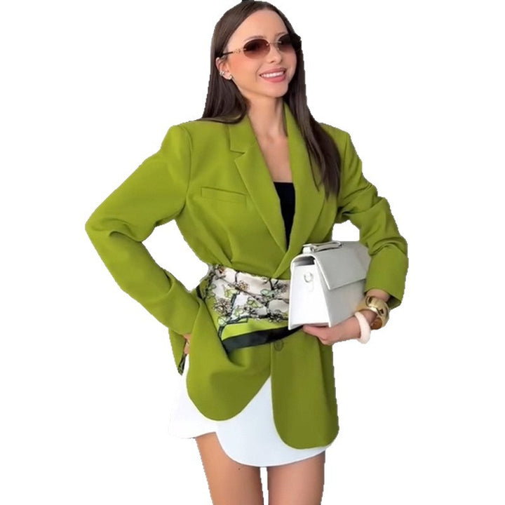 Damen moderner Blazer mit Gürteldetails Drune