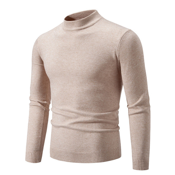 Herren nan taillierter Rollkragenpullover aus feinem Feinstrick mit geripptem Kragen Drune