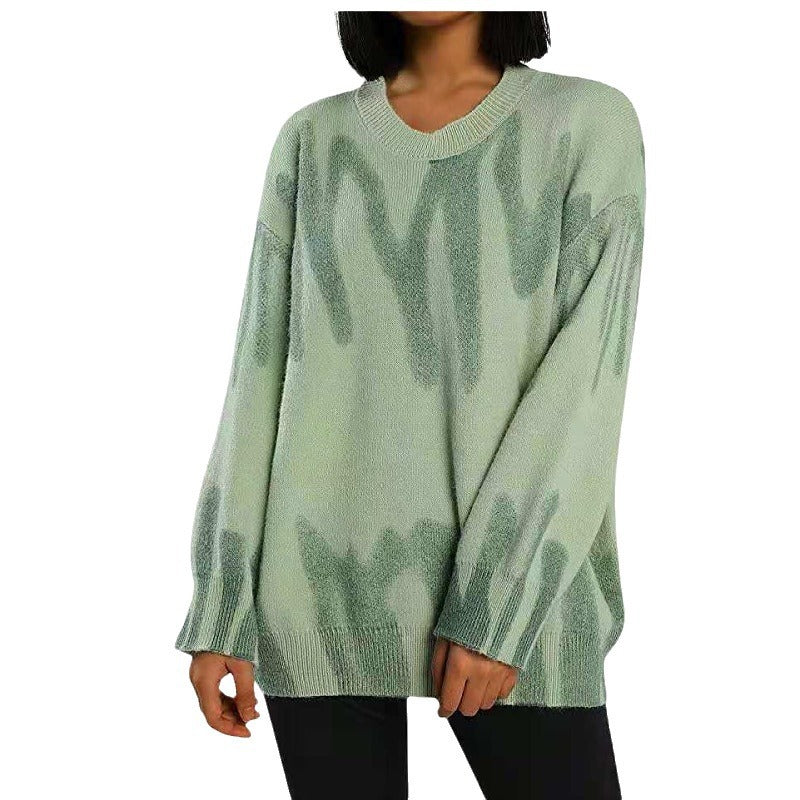 Damen Oversized Pullover mit modernem Farbverlauf Drune