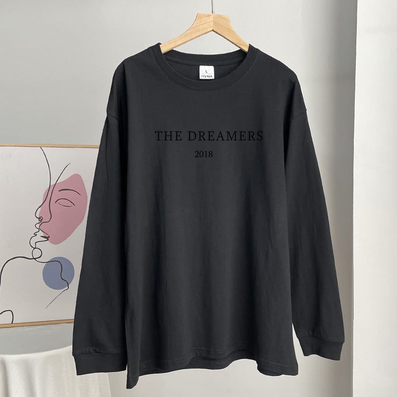 Damen lässiges Langarmshirt mit kreativem Print Drune
