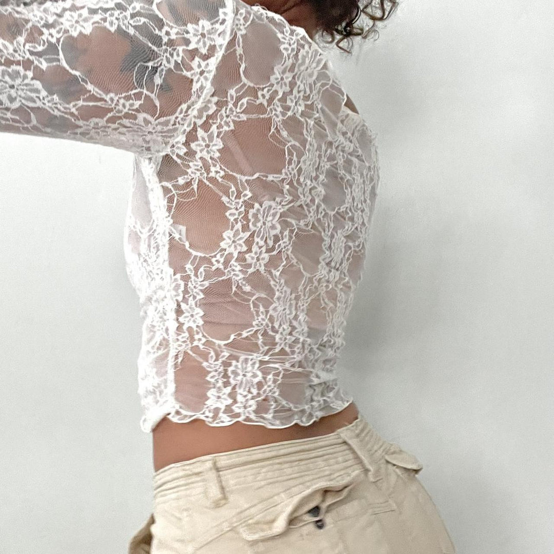 Damen Spitzentop Drune