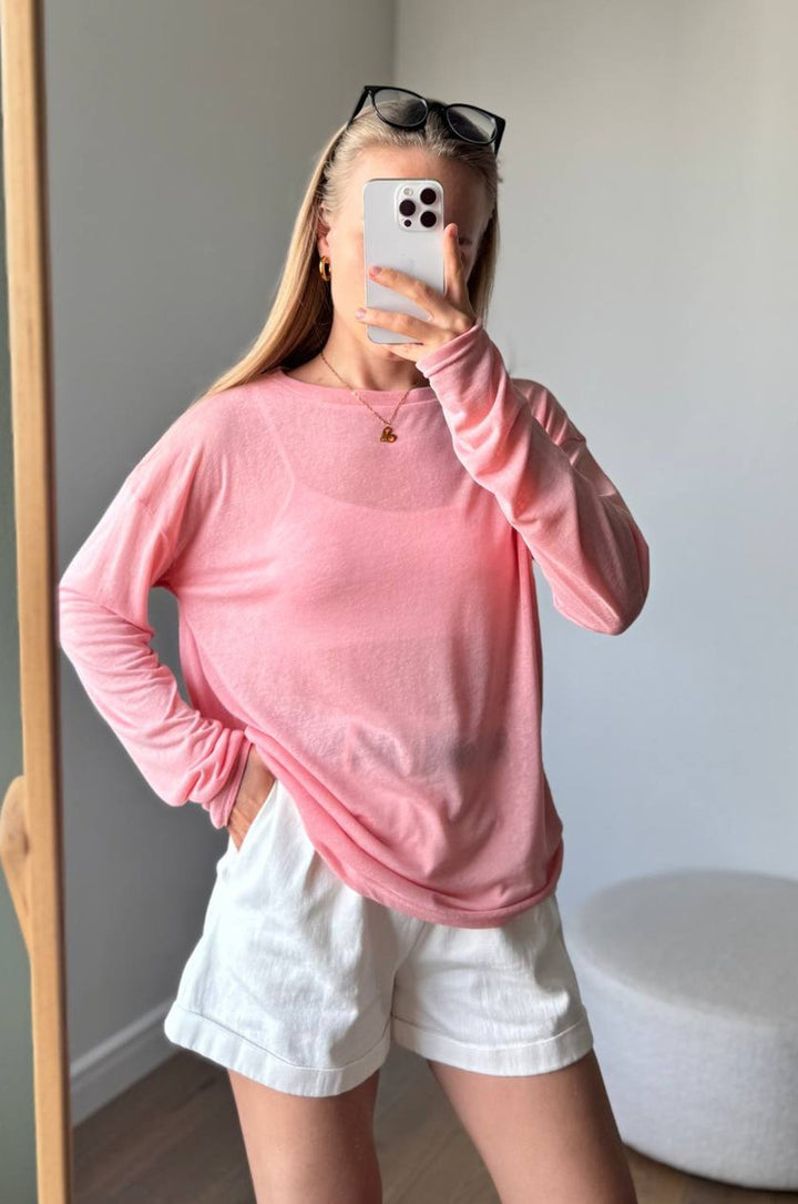 Damen Komfortables Langarmshirt Drune